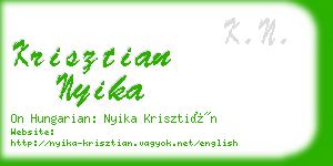 krisztian nyika business card